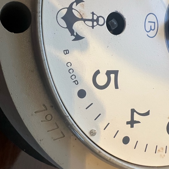 Vintage Russian Soviet CCCP Kauahguyckue Maritime Submarine Clock-used - Picture 2 of 4